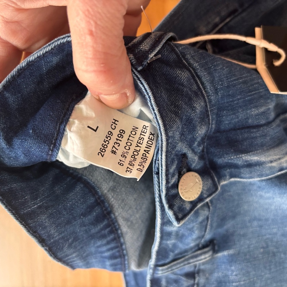 Flaimingals High Rise Barrel Cropped Lived On wash Jeans Large - Picture 10 of 10